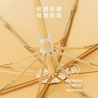 8k Gradual Color Three Fold Titanium Silver Rubber Sunblock Umbrella for Female Needs