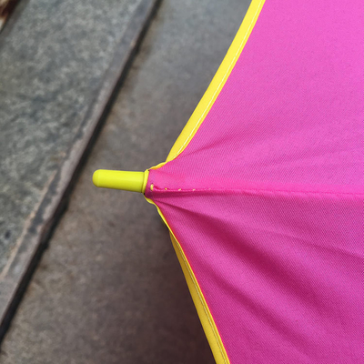 Direct Semi-automatic Long Handle Golf Umbrella with Contemporary Color Fiber Design