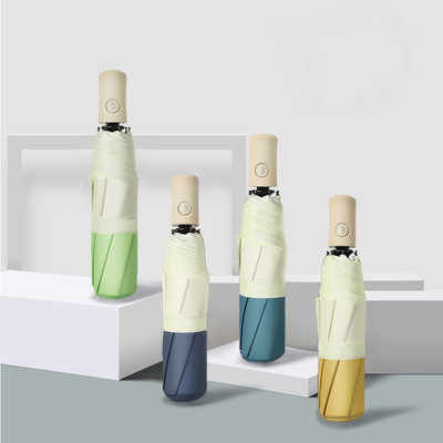 Customized Color Automatic 3 Folding Umbrella with Self-Opening and Closing Mechanism