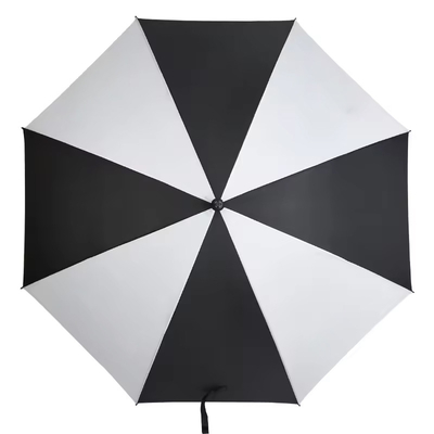 Customized Black and White Golf Umbrella with 120cm Open Diameter