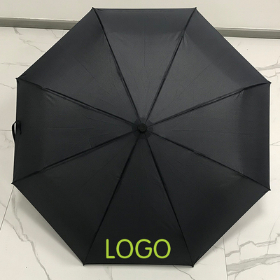 All in 1 21 Inch Three-Fold Folding Umbrella and Fiber Activity Gift Set for Advertising