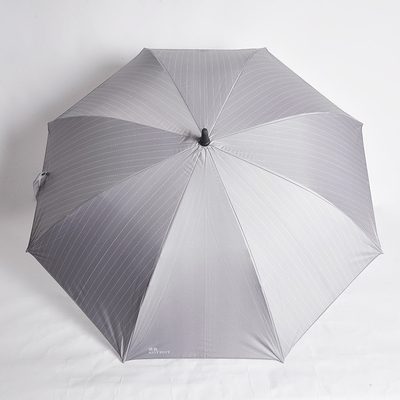 Titanium Silver Sunshade LED Business Golf Automatic Umbrella 27&quot;*8k Fiberglass Frame