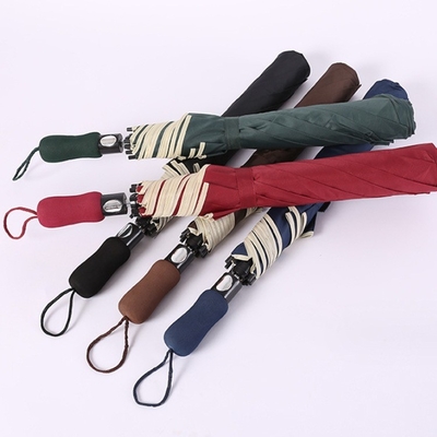 Back to School Stylish 2fold Fiberglass Umbrella for Business Men Color Changing Frame