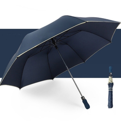 Back to School Stylish 2fold Fiberglass Umbrella for Business Men Color Changing Frame