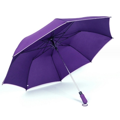 Back to School Stylish 2fold Fiberglass Umbrella for Business Men Color Changing Frame