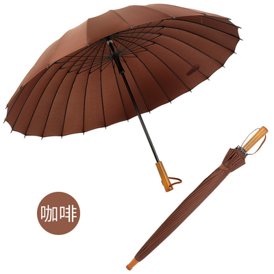 24 Rib Wooden Handle Business Umbrella for Customized Advertisement