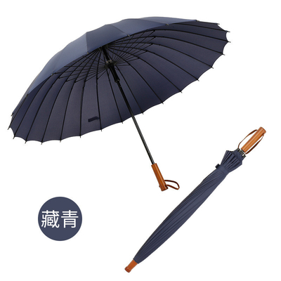 24 Rib Wooden Handle Business Umbrella for Customized Advertisement