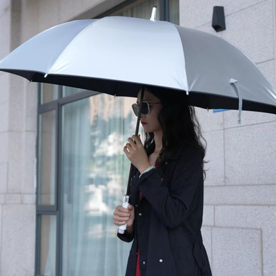 Semi-automatic 27inch 8k Golf Umbrella for Rain Waterproof Titanium Silver Umbrella