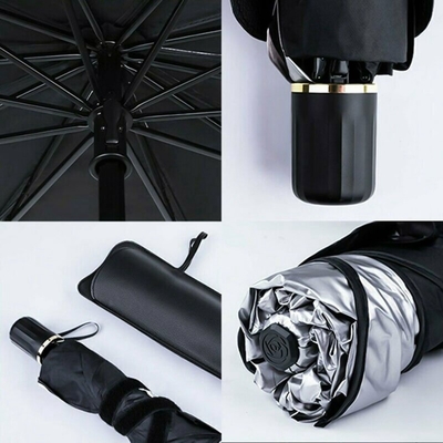Steel Shaft Car Sunshade for Front Windshield and Sun Protection 140cm Open Diameter