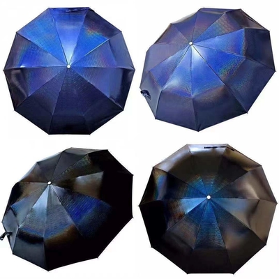 Fiberglass Frame Popular Style Luxury Laser Magic Umbrella with Customized Logo Print