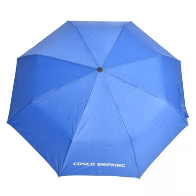 Custom Logo Three-folding Umbrella Polyester Rain and Sun Folded Parasol for Travel Supply