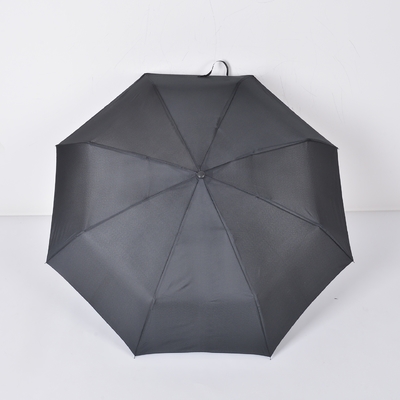 Custom Logo Three-folding Umbrella Polyester Rain and Sun Folded Parasol for Travel Supply