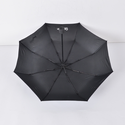 Custom Logo Three-folding Umbrella Polyester Rain and Sun Folded Parasol for Travel Supply