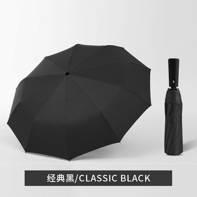 190T Pongee Fabric Clear Umbrella with 10 Bone Automatic Folding and Vinyl Sunshade