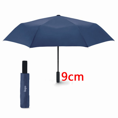 210T Polyester Three-folding Umbrella with ABS Plastic Handle and Waterproof Fabric