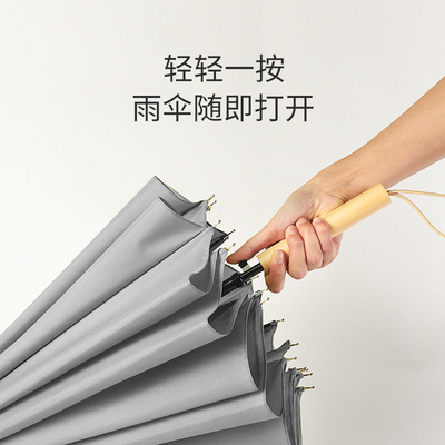 190T Pongee/Polyester/Nylon Umbrella Long Handle Windproof with Customized Logo Printed
