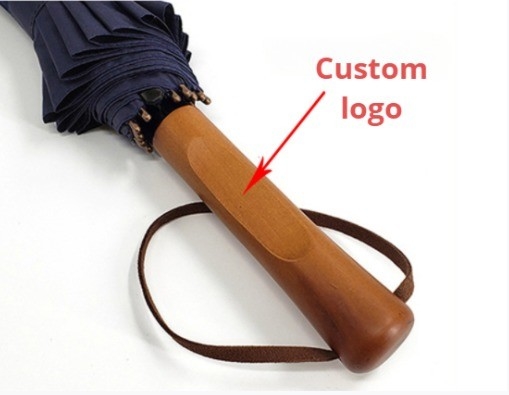 115cm Open Diameter Advertising Golf Umbrella with Custom Logo Printing and Auto Open