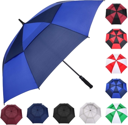 Double Layer Golf Umbrella with Auto Open Hand Close and Personalized Pattern Printing