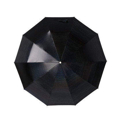 Customization Logo Printed Windproof Umbrellas Alloy Handle Magic Three Fold Umbrella