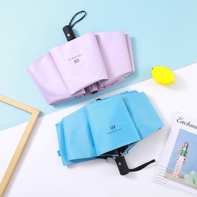 Minimalist Three Fold Fully Automatic UV Coated Dual-Used Sunny Umbrella for Business