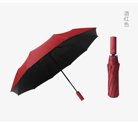 10k UV Protection Windproof Foldable Umbrella for Men and Women Pongee Panel Material
