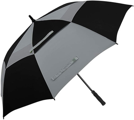 190T Pongee Fabric Double Layer Golf Umbrella for Big and Long Coverage on Rainy Days