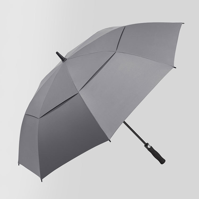 190T Pongee Fabric Double Layer Golf Umbrella for Big and Long Coverage on Rainy Days