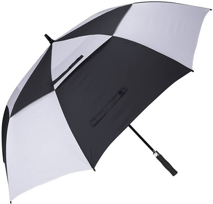 190T Pongee Fabric Double Layer Golf Umbrella for Big and Long Coverage on Rainy Days