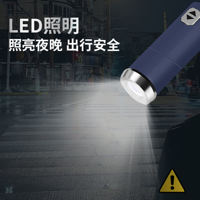 Travel Advertising Custom Logo Print LED Umbrella with Auto Open Minimalist Design