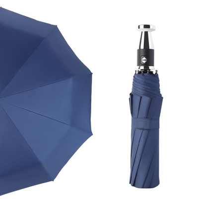 Popular Design Automatic 10ribs Triple Folding Umbrella with Customized Logo Printed