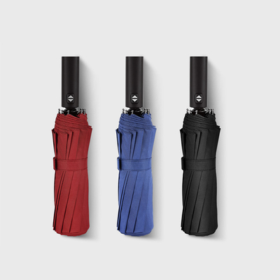 Custom Logo Printed Three-folding Umbrella with Unique Design and 105cm Open Diameter