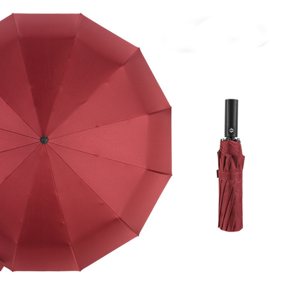 Custom Logo Printed Three-folding Umbrella with Unique Design and 105cm Open Diameter