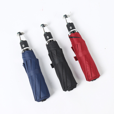 Custom Logo Printed 3 Folding Umbrella with Light Luxury Design and Rolls-Royce Handle