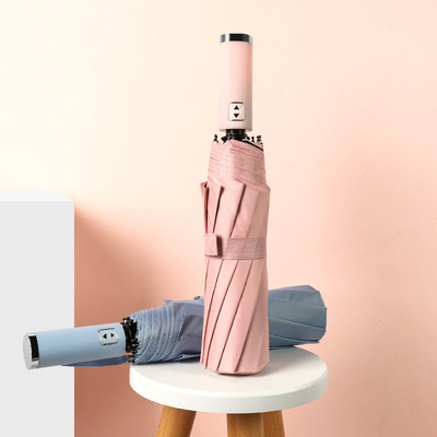 Customized Logo Printed Anti-UV 3 Fold Auto Pen Umbrellas for Minimalism Style Lovers