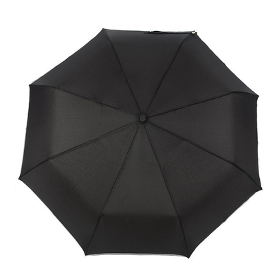 Adults 3 Fold LED Flashlight Handle Umbrella with Reflective Strip and Windproof Cover