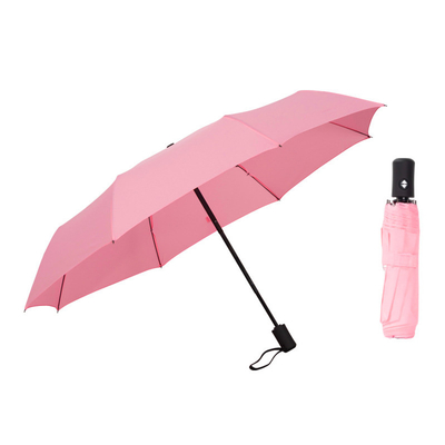 Three-folding Umbrella 3 Folding Polyester Pongee Travel Windproof Umbrella for Gifts