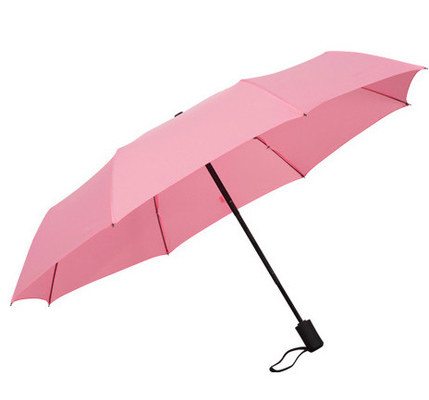 Three-folding Umbrella 3 Folding Polyester Pongee Travel Windproof Umbrella for Gifts