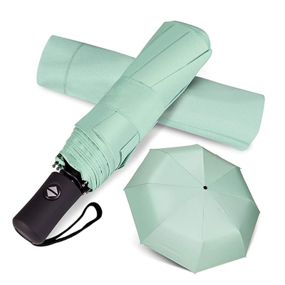 Three-folding Umbrella 3 Folding Polyester Pongee Travel Windproof Umbrella for Gifts