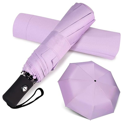 Three-folding Umbrella 3 Folding Polyester Pongee Travel Windproof Umbrella for Gifts