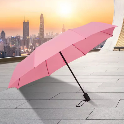Three-folding Umbrella 3 Folding Polyester Pongee Travel Windproof Umbrella for Gifts