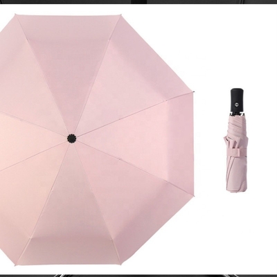 Chinese 's Travel Paraguas Three-folding Umbrella with Custom Logo Print and UV Protection