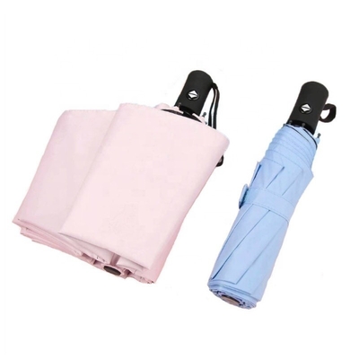 Chinese 's Travel Paraguas Three-folding Umbrella with Custom Logo Print and UV Protection