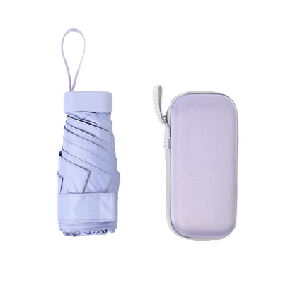 Women's Dual Purpose 5-Fold Mini Sunblock Umbrella with UV Protection and Custom Logo