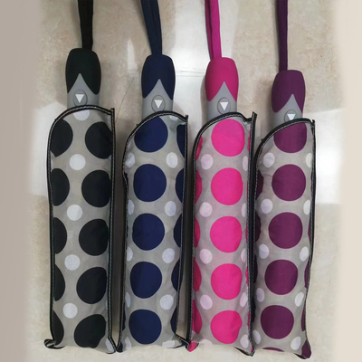 Triple Fold Semi Automatic Umbrella with Unique Pattern Design and 97cm Open Diameter