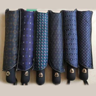 Triple Fold Semi Automatic Umbrella with Unique Pattern Design and 97cm Open Diameter