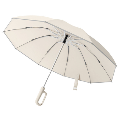 Minimalism Style Rubber Handle UV Sunblock and Rain Umbrella for Outdoor Activities