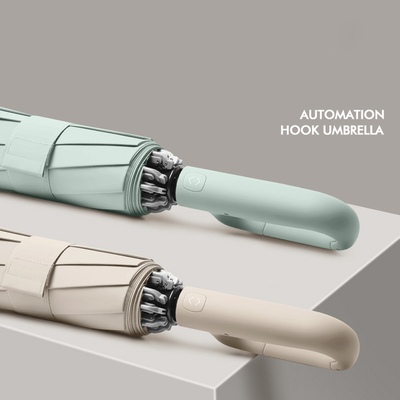 Minimalism Style Rubber Handle UV Sunblock and Rain Umbrella for Outdoor Activities