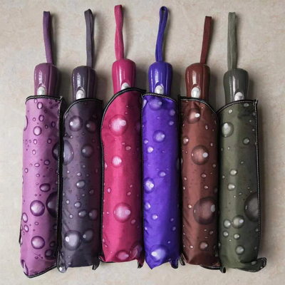 Three-folding Umbrella Semi Automatic Open and Close Unique Design Three-fold Pattern