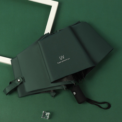Polyester Open Fully Automatic Windproof 3 Folding Anti-UV Umbrella with Customized Logo