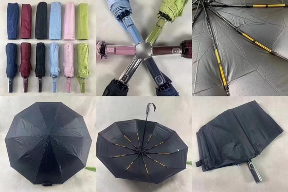 Hot Sale Three Folding Automatic Mechanical Design Handle Umbrella UV Block Umbrella
